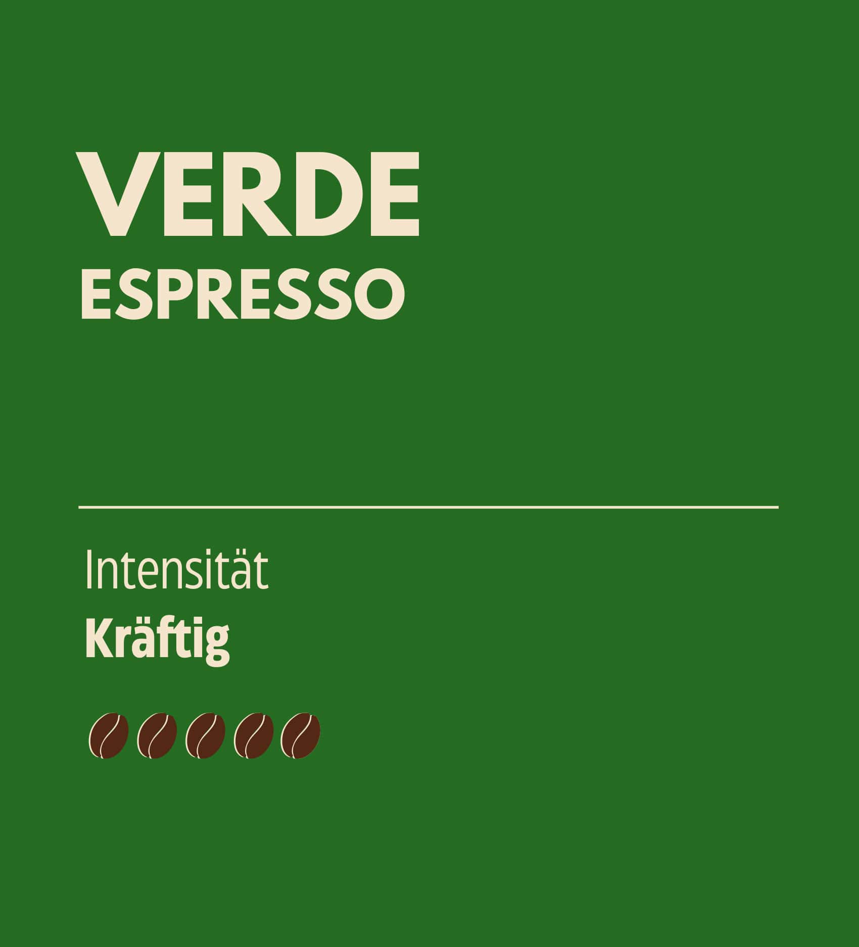 Kaffeesorte Verde Espresso